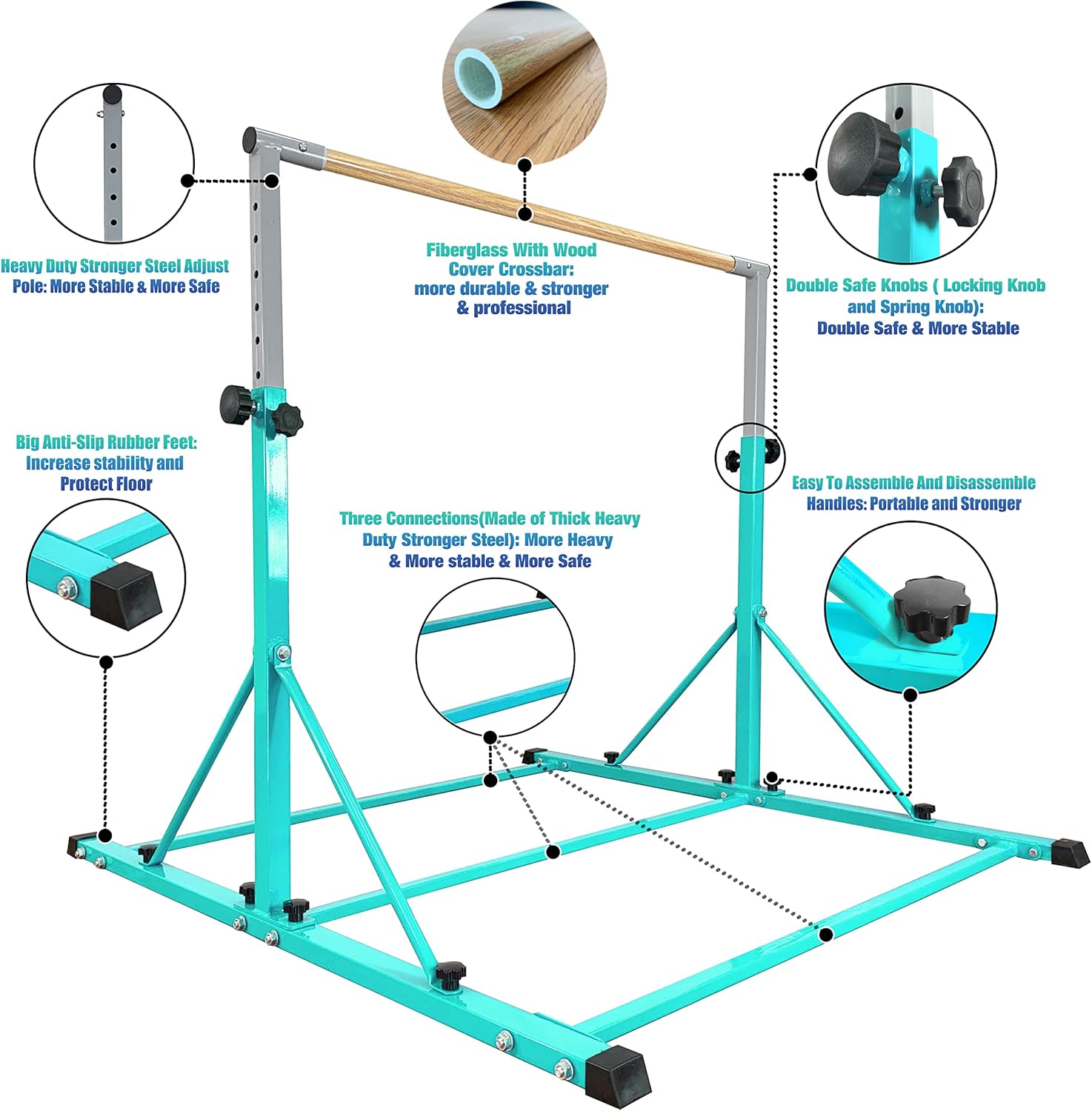 Gymnastic Bar Home - Barres horizontales de gymnastique portables professionnelles