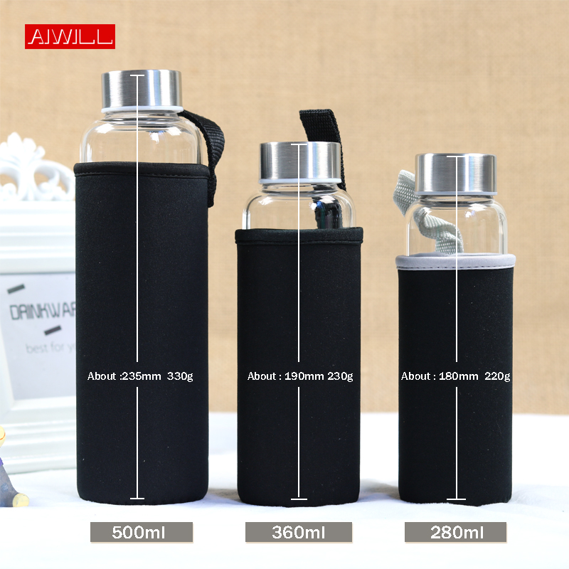 AIWILL-Bouteille d'eau de spor - Outdoor Sport Glass Water Bottle avis et prix